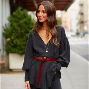 Treasure & Bond x Something Navy Knot Leather Belt